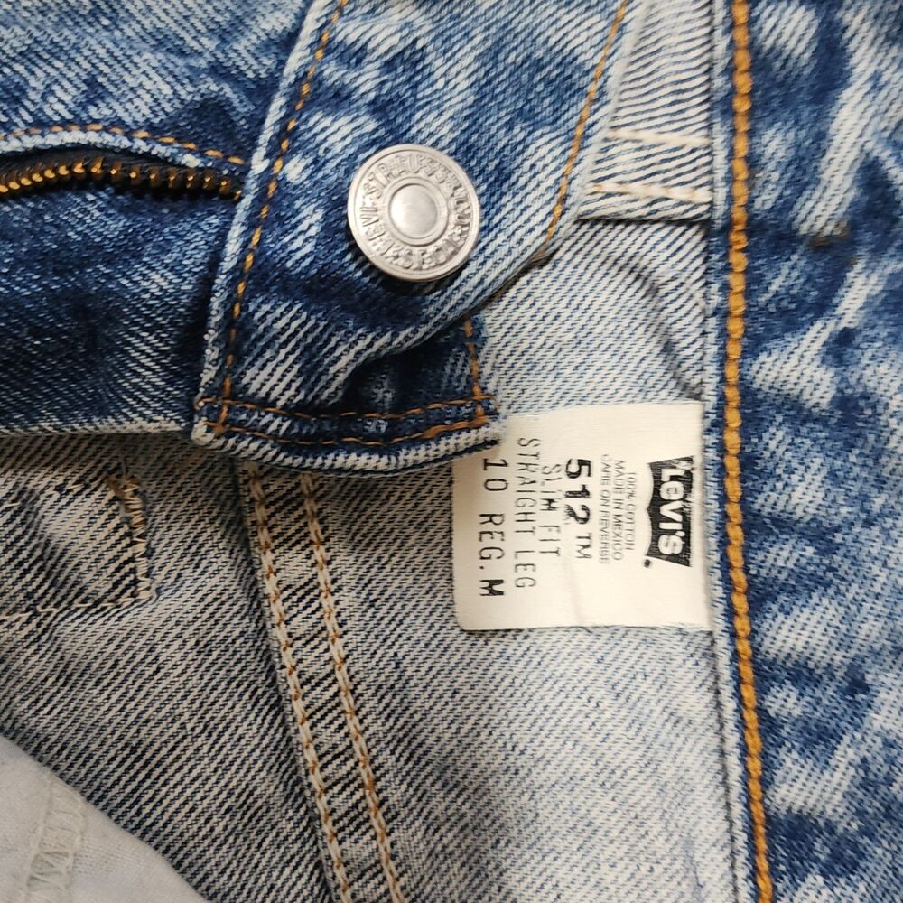 Vintage 1999 Levi’s 512 Women’s Size 10 Regular Slim Fit Straight Leg Acid Wash - Picture 5 of 5